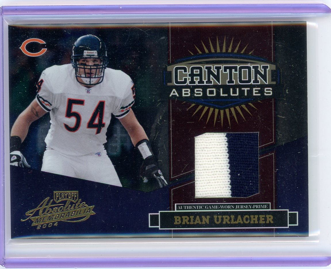 Brian Urlacher 2004 Playoff Absolute Memorabilia Canton Absolutes GU Jersey Prime #'d 06/25