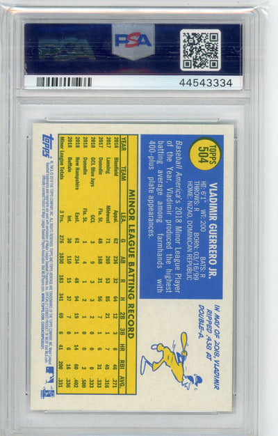 Vladimir Guerrero Jr. 2019 Topps Heritage rookie card PSA 10