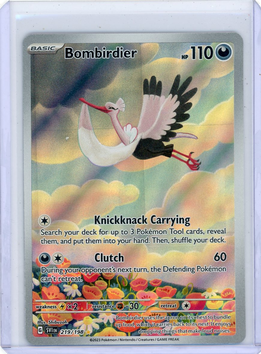 Bombirdier Pokémon Scarlet & Violet Illustration Rare #219/198