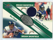 LaDainian Tomlinson Dan Fouts 2002 Fleer Throwbacks Dream Backfield QB Collection game-worn relic