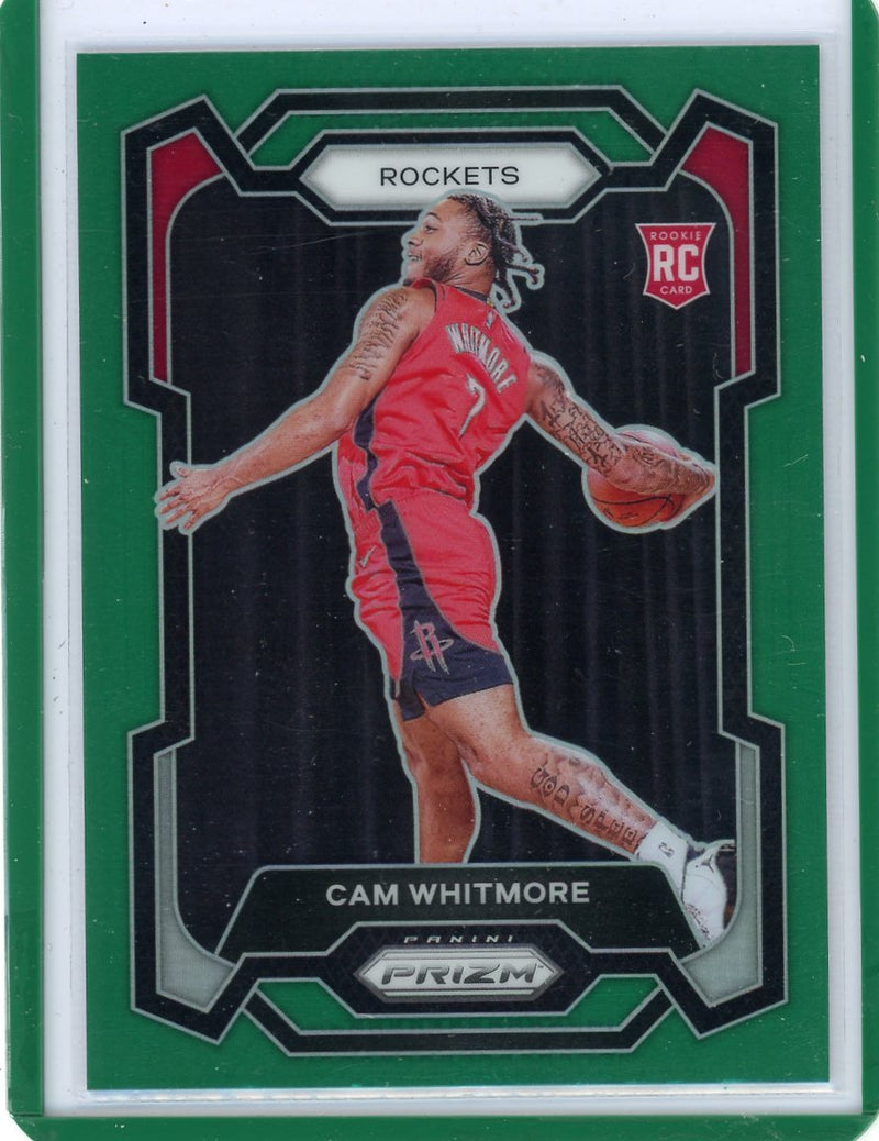 Cam Whitmore 2023-24 Panini Prizm green prizm rookie card