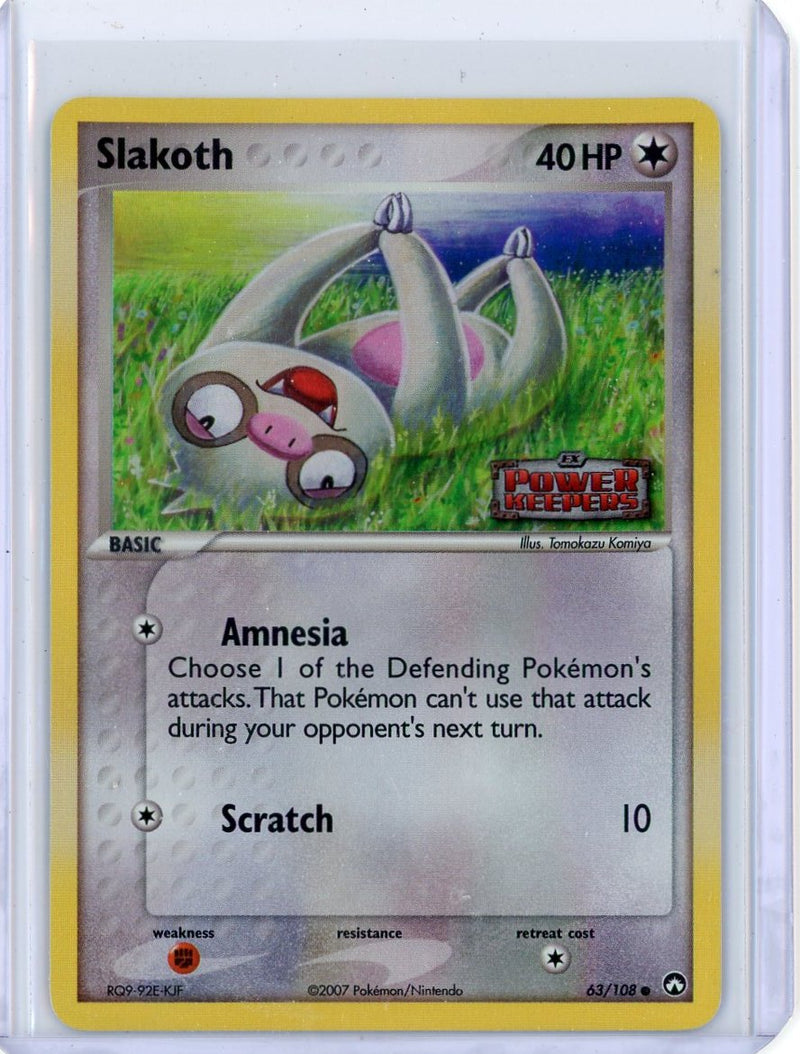 Slakoth 2007 Pokemon EX Power Keepers Reverse holo 63/108