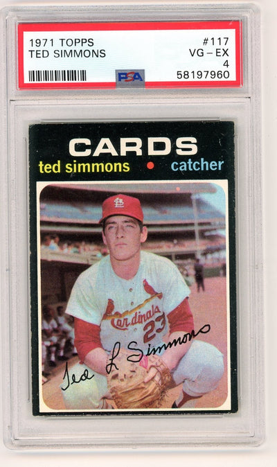 Ted Simmons 1971 Topps #117 PSA 4
