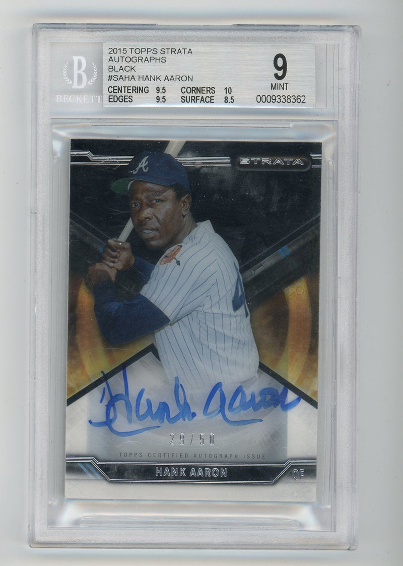 Hank Aaron 2015 Topps Strata autograph black 