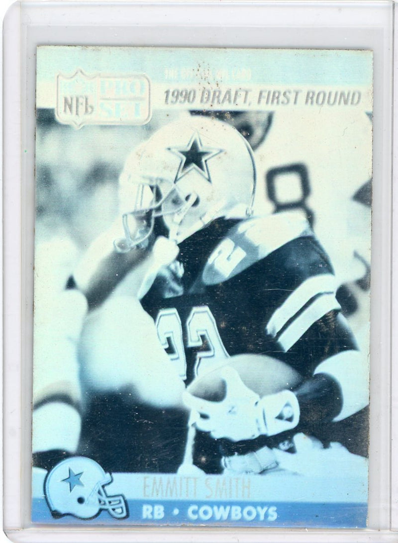 Emmitt Smith 1992 NFL Pro Set hologram rookie card