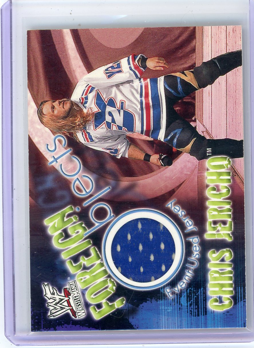 Chris Jericho 2001 Fleer WWE Wrestlemania Foreign Objects Relic