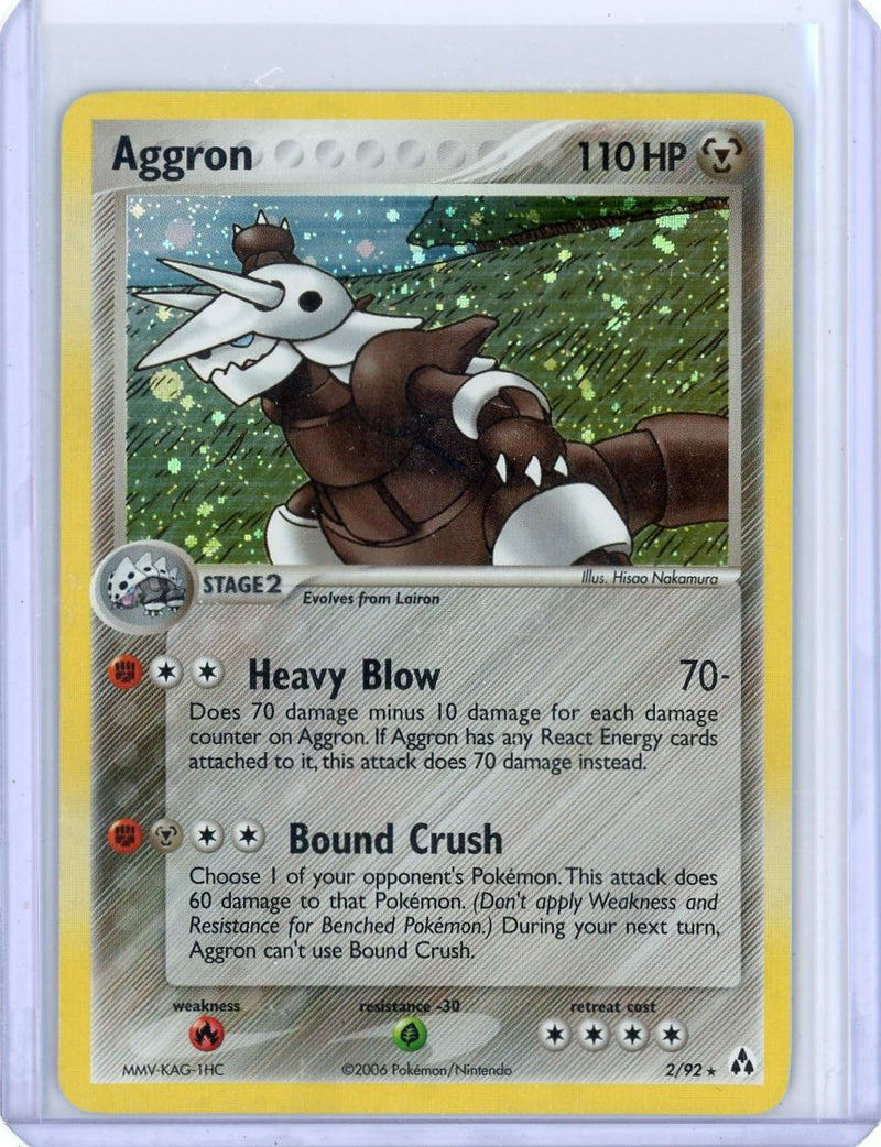 Aggron 2006 Pokemon rare Reverse holo 2/92