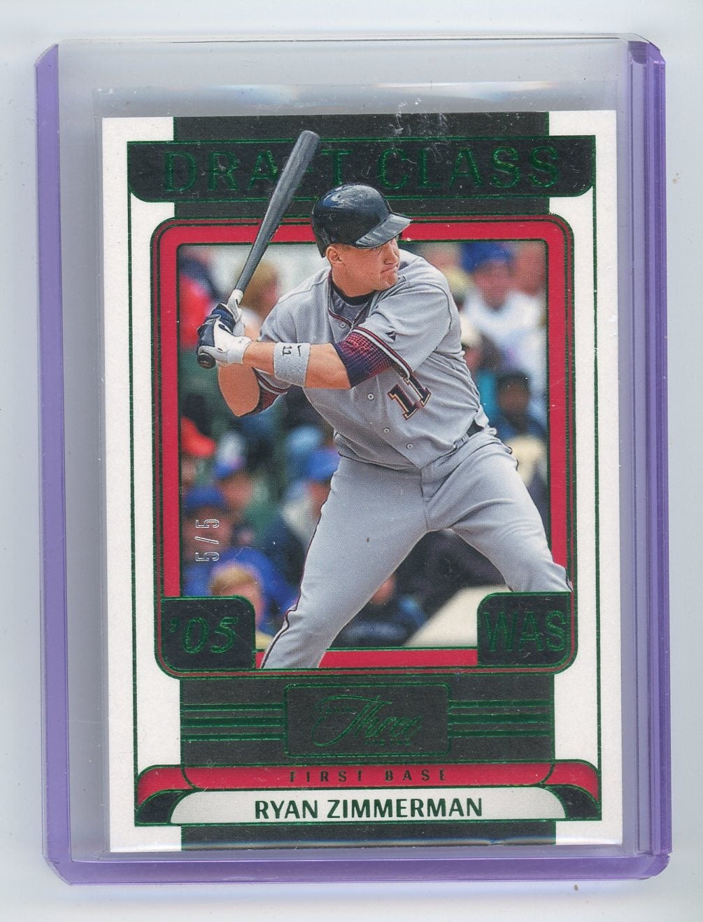 Ryan Zimmerman 2024 Panini Three & Two Draft Class green #'d 5/5