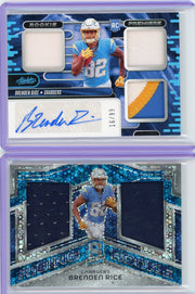 Brenden Rice 2024 Panini 2-card auto/relic rc lot /99 + /50