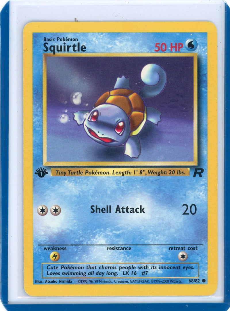 Squirtle 2000 Pokemon Team Rocket 1st Edition non holo 68/82