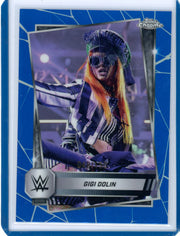Gigi Dolin 2025 Topps Chrome WWE blue refractor #'d 048/150