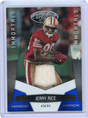 Jerry Rice 2010 Panini Certified Immortals Mirror auth. game-worn jersey relic #'d 37/50