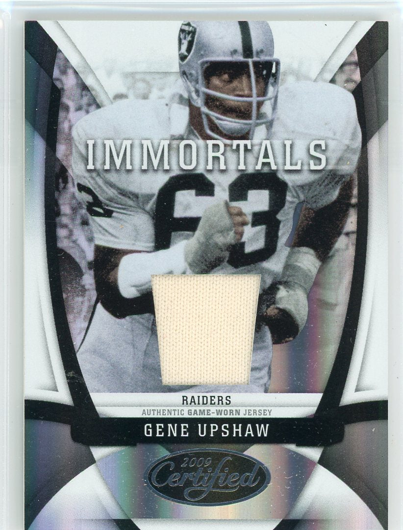 Gene Upshaw 2009 Panini Donruss Certified Immortals auth. game-worn jersey relic #'d 227/250