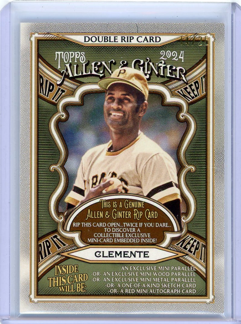 Roberto Clemente Andrew McCutchen 2024 Topps Allen & Ginter Double Rip Card 