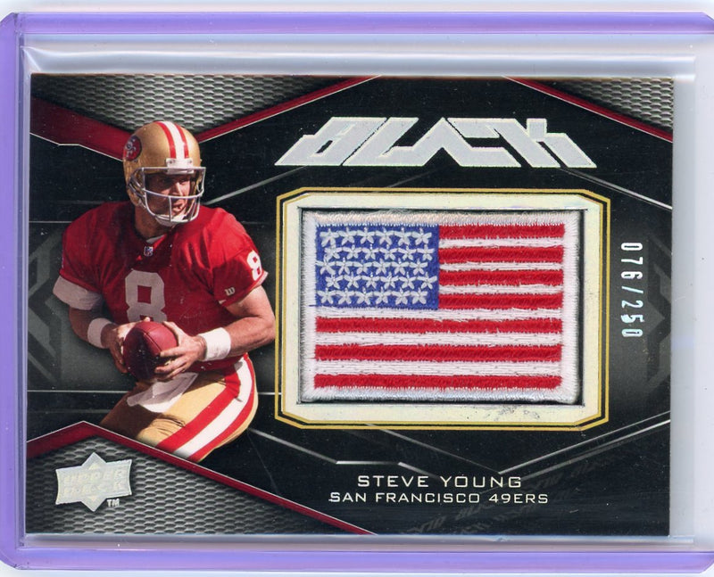 Steve Young 2009 Upper Deck Black American Flag relic 