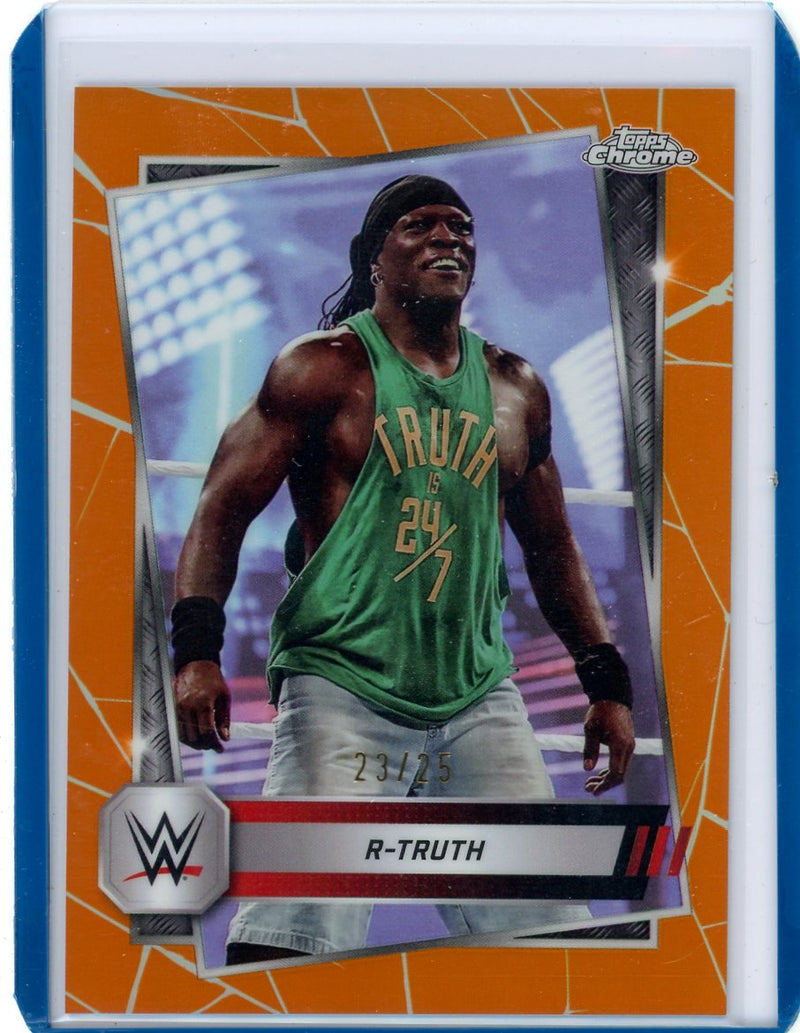 R-Truth 2025 Topps Chrome WWE orange refractor 