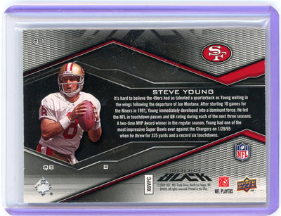 Steve Young 2009 Upper Deck Black American Flag relic #'d 076/250