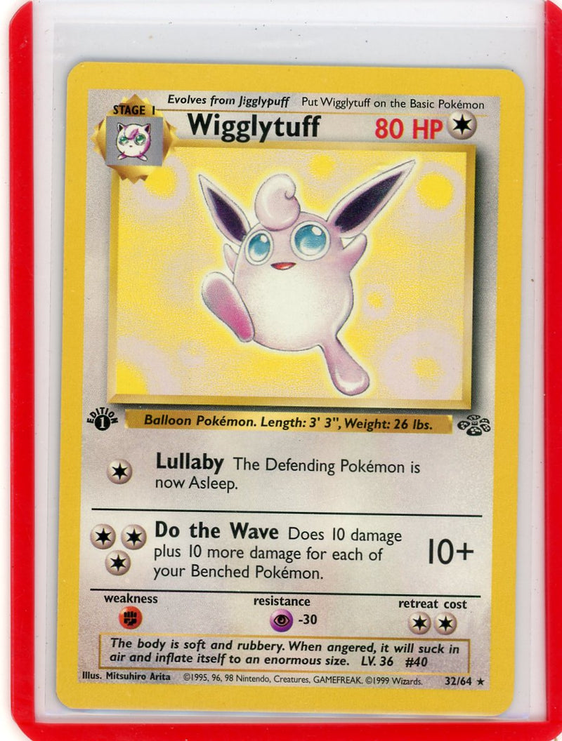 Wigglytuff 1999 Pokemon Jungle 1st Edition rare non holo 32/64