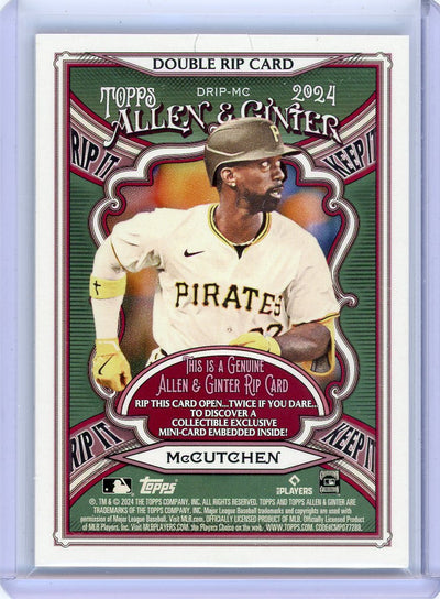 Roberto Clemente Andrew McCutchen 2024 Topps Allen & Ginter Double Rip Card #'d 14/25 unripped