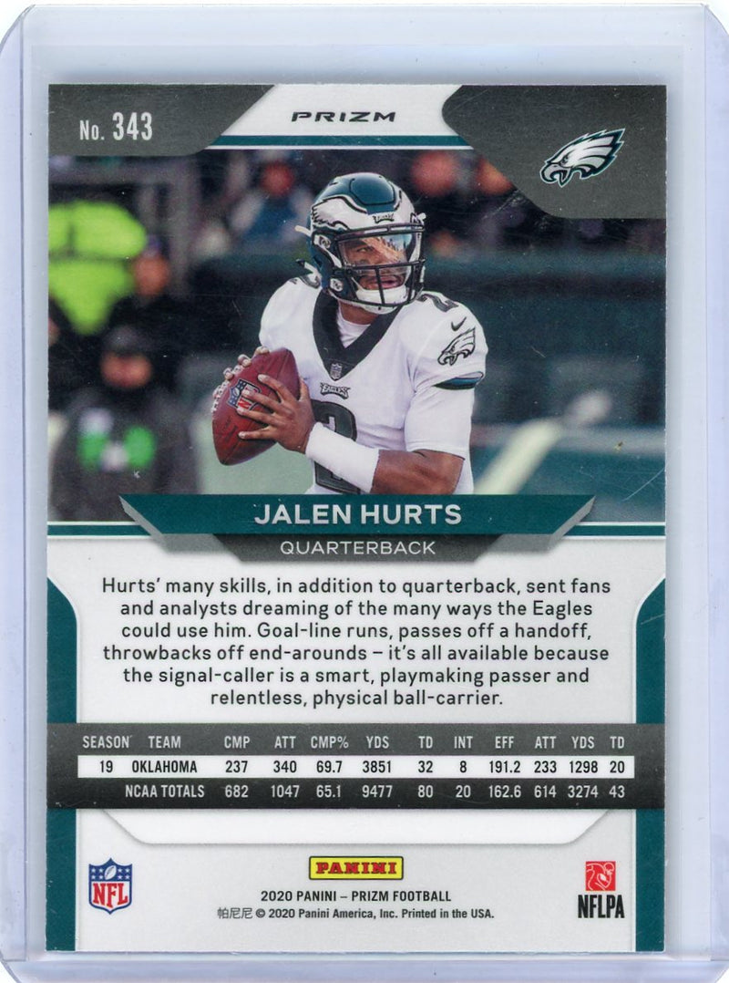 Jalen Hurts 2020 Panini Prizm Red White & Blue Rookie Card 