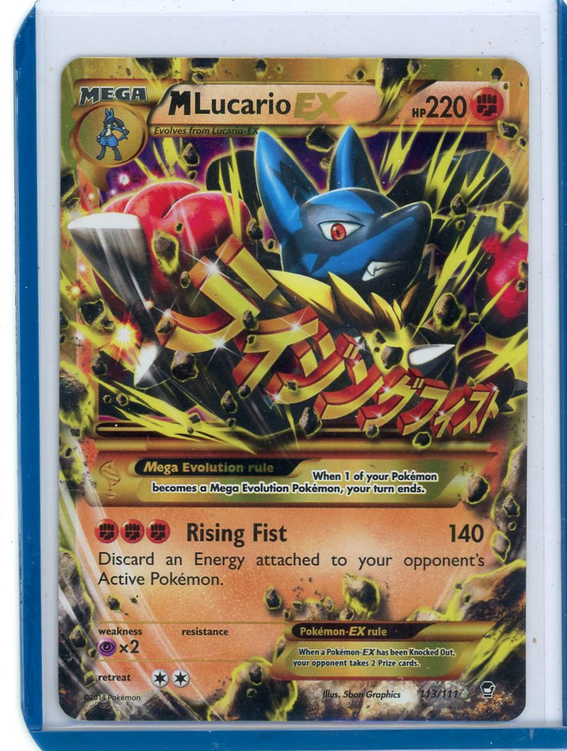 Mega Lucario EX Pokémon XY Furious Fists Gold Secret Rare 