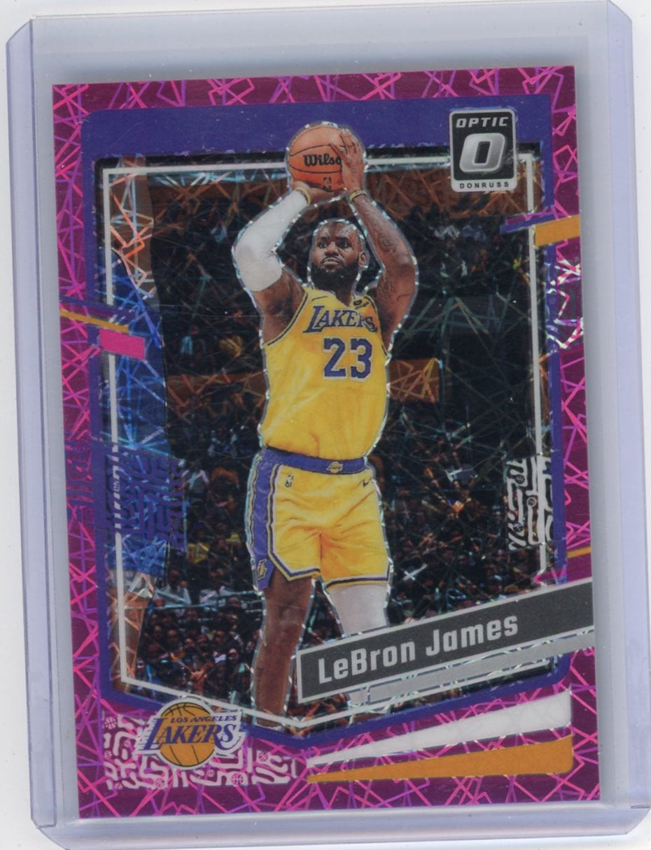 Lebron James 2023 Panini Donruss Optic Pink Velocity #'d 08/79