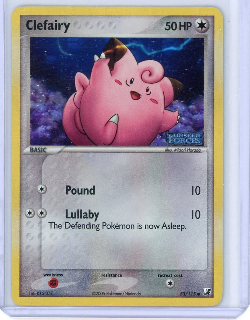 Clefairy 2005 Pokemon Unseen Forces holo 53/115