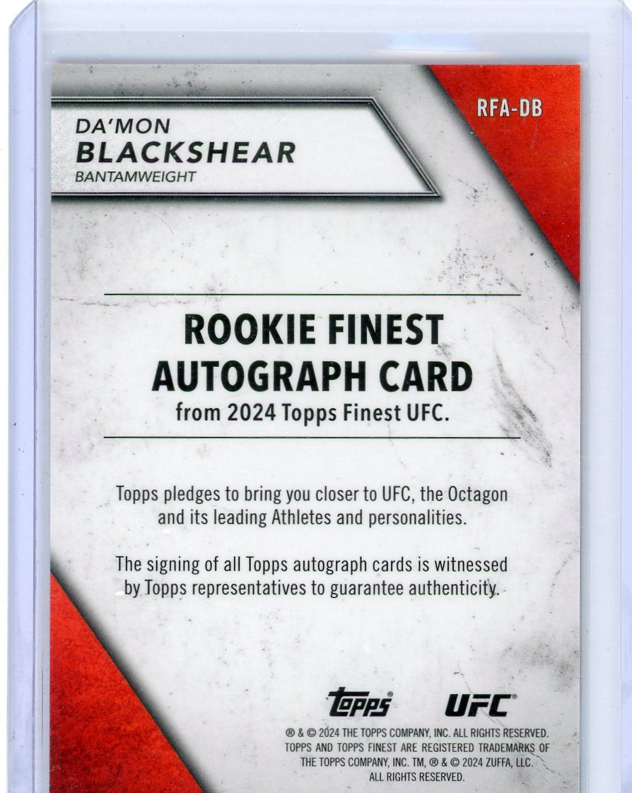 Da'Mon Blackshear 2024 Topps Finest Rookies autograph red shimmer refractor