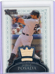 Jorge Posada 2005 Bowman Sterling Bat Relic