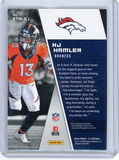 KJ Hamler 2020 Panini XR Triple Threads triple relic rookie card #'d 03/25