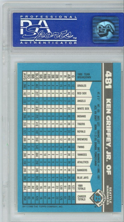 Ken Griffey Jr. 1990 Bowman Tiffany #481 PSA 10