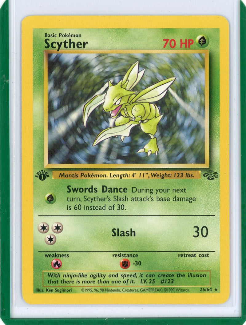 Scyther 1999 Pokemon Jungle 1st Edition rare non holo 26/64