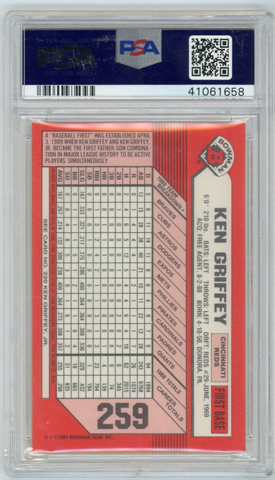 Ken Griffey 1989 Bowman Tiffany #259 PSA 10