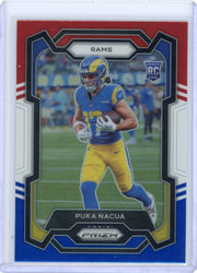 Puka Nacua 2023 Panini Prizm Red White & Blue Rookie