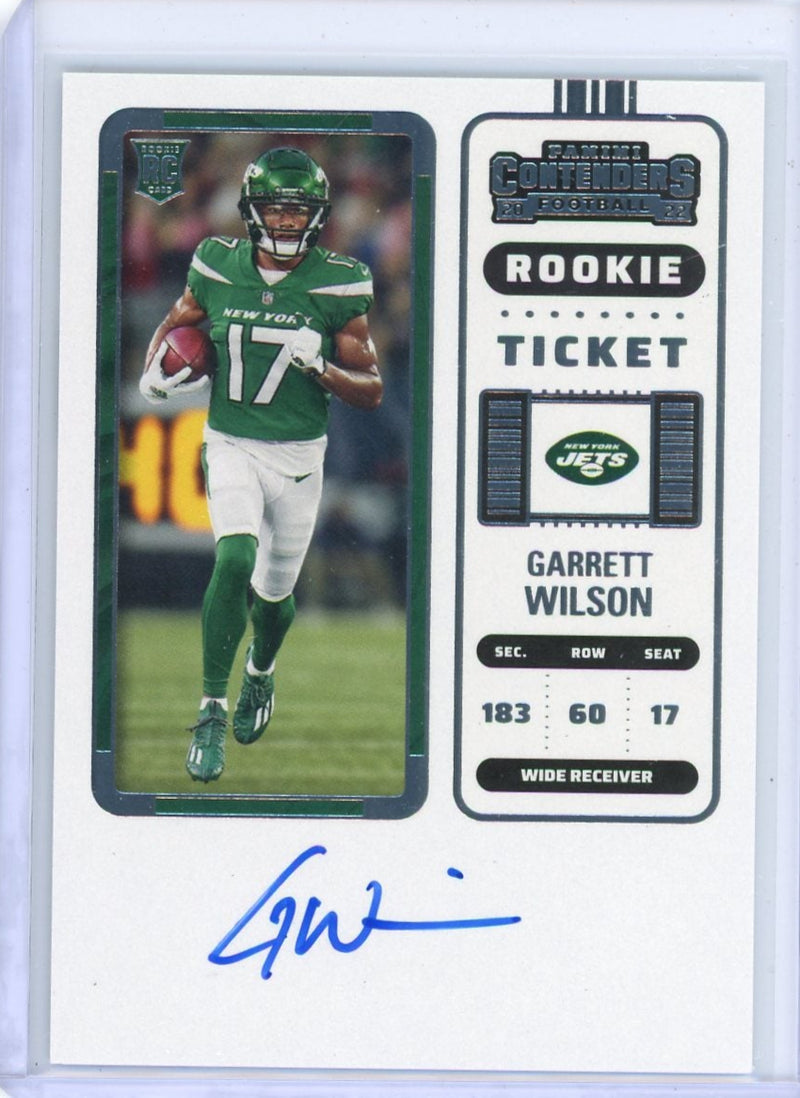 Garrett Wilson 2022 Panini Contenders Rookie Ticket Autograph