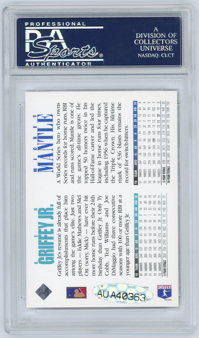 Ken Griffey Jr. 1994 Upper Deck Mantle/Griffey Jr Autograph (Griffey Jr) PSA Authentic