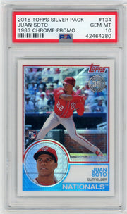Juan Soto 2018 Topps Silver Pack Chrome 35th Anniversary rookie card PSA 10