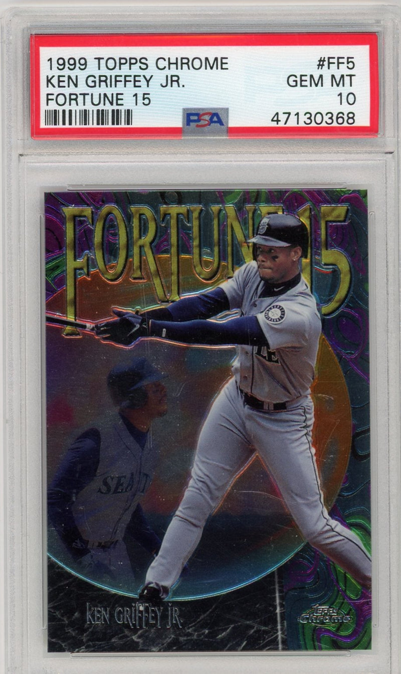 Ken Griffey Jr. 1999 Topps Chrome Fortune 15 PSA 10