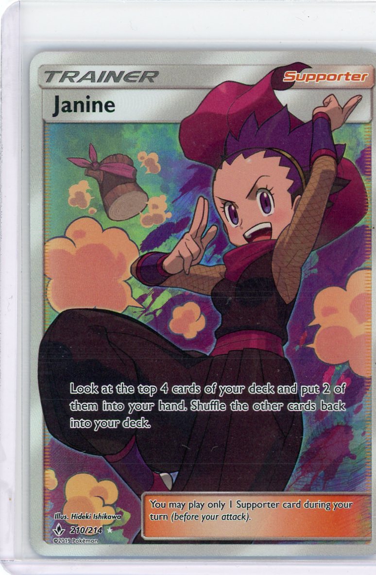 Janine Full Art 210/214 Pokemon SM Unbroken Bonds