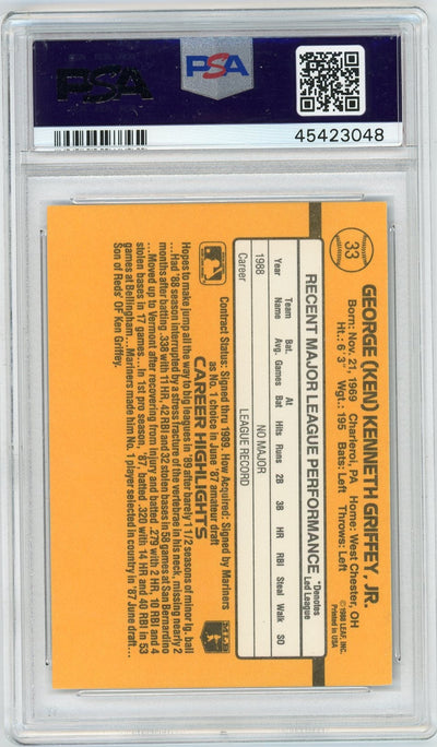 Ken Griffey Jr. 1989 Donruss #33 Rookie Card PSA 10