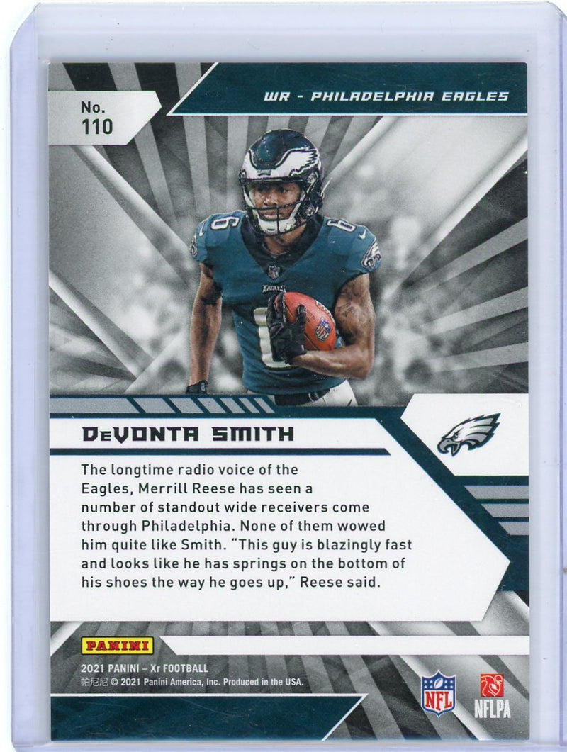 DeVonta Smith 2021 Panini XR foil rookie card 