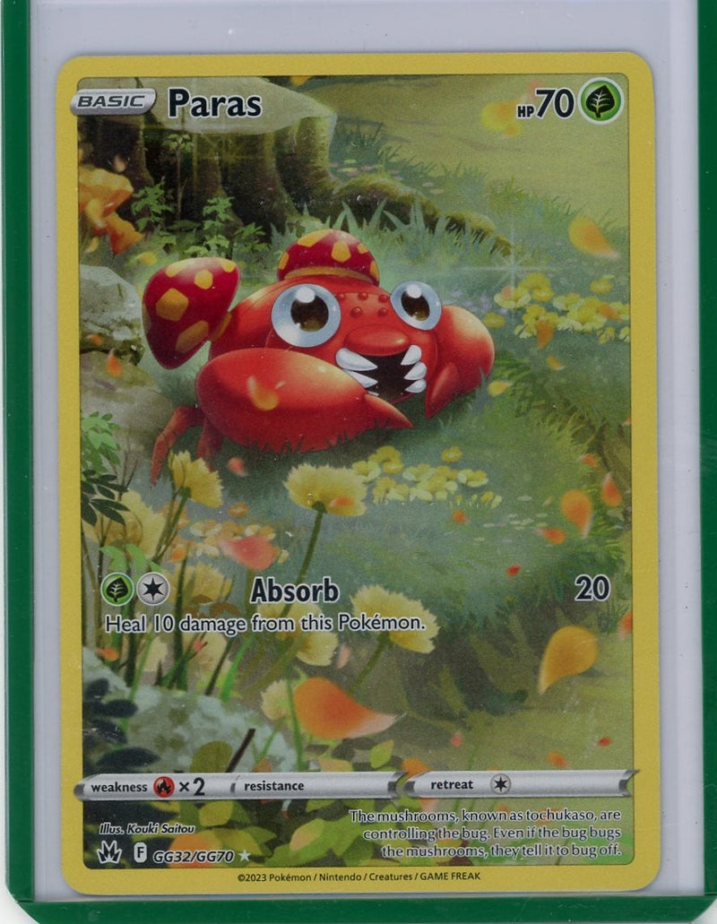 Paras 2023 Pokemon Crown Zenith Galarian Gallery rare holo 