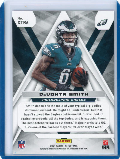 DeVonta Smith 2021 Panini XR Xtreme Rookies blue foil #'d /99