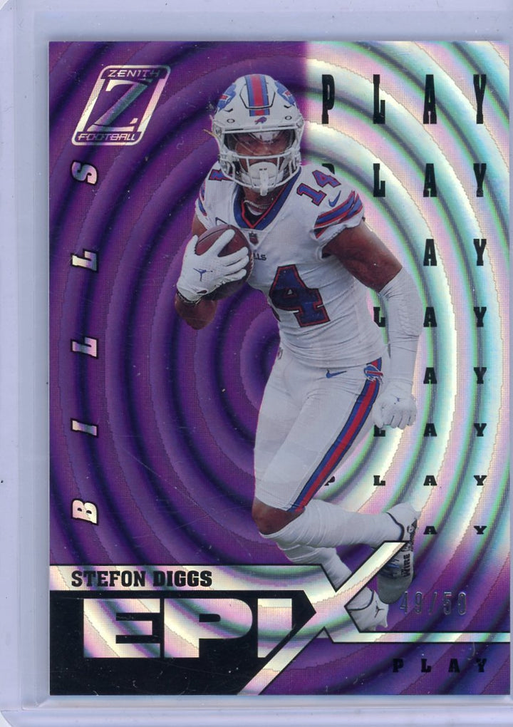 Stefon Diggs 2021 Mosaic Swagger Purple Prizm #/49 Buffalo Bills buy CSG 9.5 MINT+