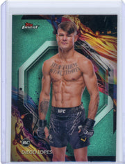 Diego Lopes 2024 Topps Finest UFC aqua glitter refractor rookie card (uncommon)