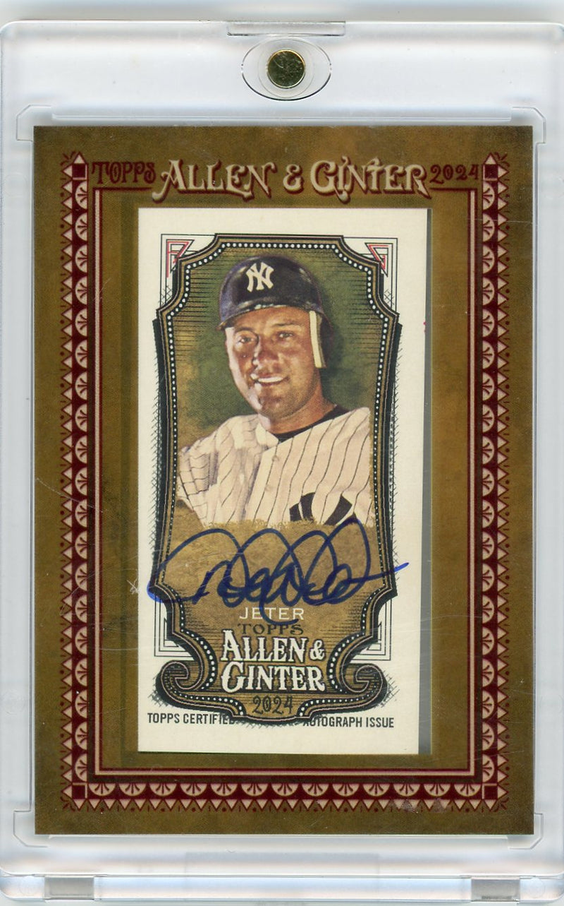 Derek Jeter 2024 Topps Allen & Ginter Mini Framed Autograph