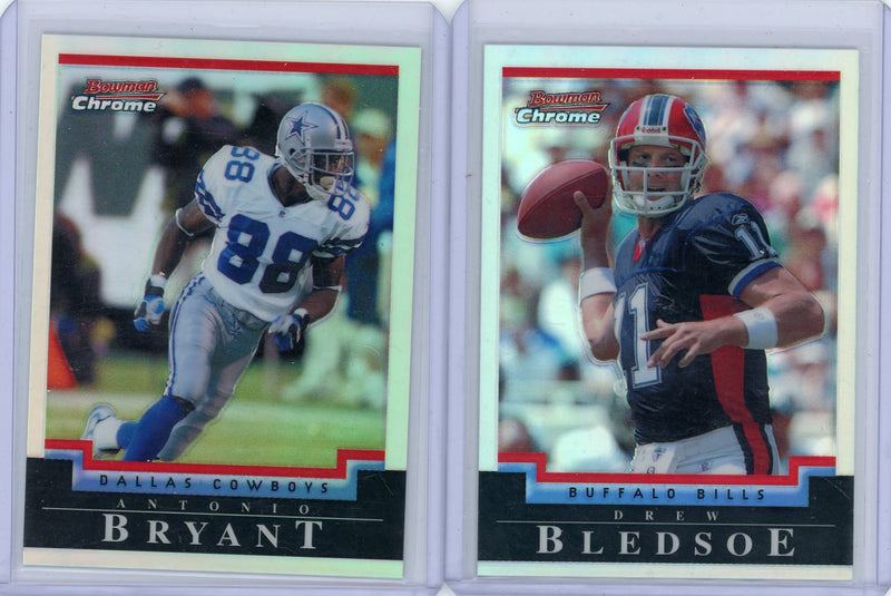 Antonio Bryant Drew Bledsoe 2004 Bowman Chrome Refractor 2-card lot 