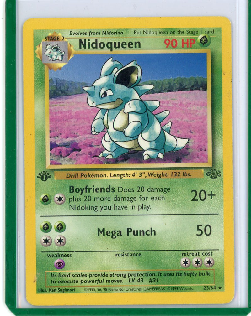 Nidoqueen 1999 Pokemon Jungle 1st Edition rare non holo 23/64 HP