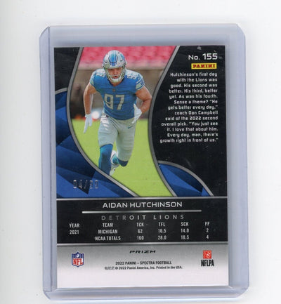 Aidan Hutchinson 2022 Panini Spectra Celestial prizm rookie card #'d 04/99