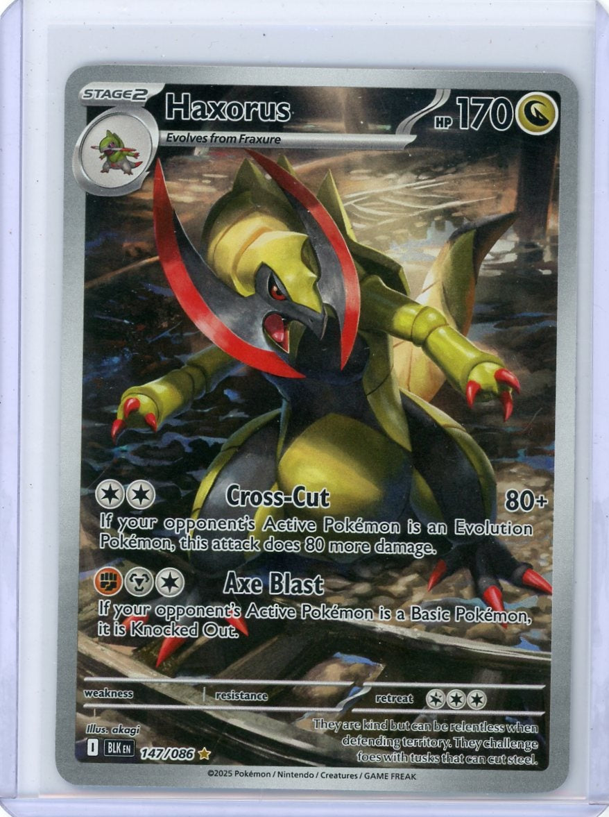 Haxorus Pokémon Black Bolt Illustration Rare #147/086